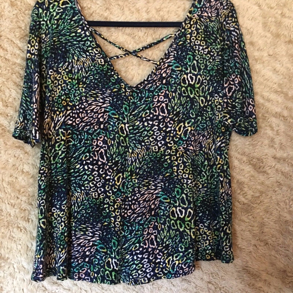 DAYTRIP BLUE ABSTRACT COMFY SOFT SPAGHETTI X-BACK